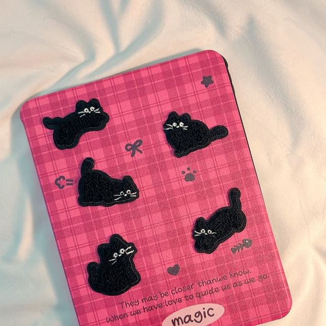 iPad Case Cat Plaid