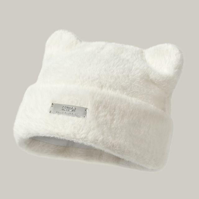 Metal Ear Cat Chenille Hat Plate