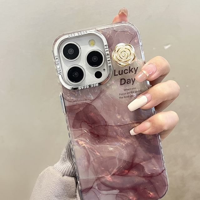 Phone Print Case Floral Marble