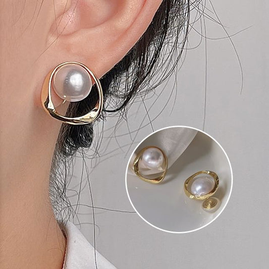 Ear Pearl Cuff Faux Alloy Hoop