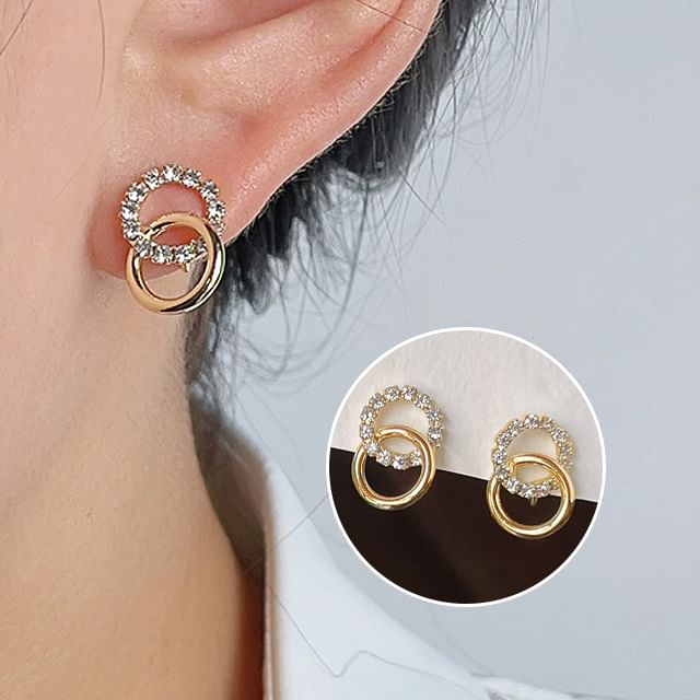 Cuff Ear Hoop Rhinestone Alloy