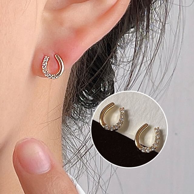 Ear Cuff Rhinestone Alloy