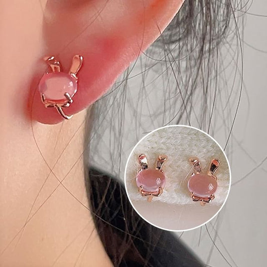 Faux Cuff Gemstone Ear Alloy Rabbit