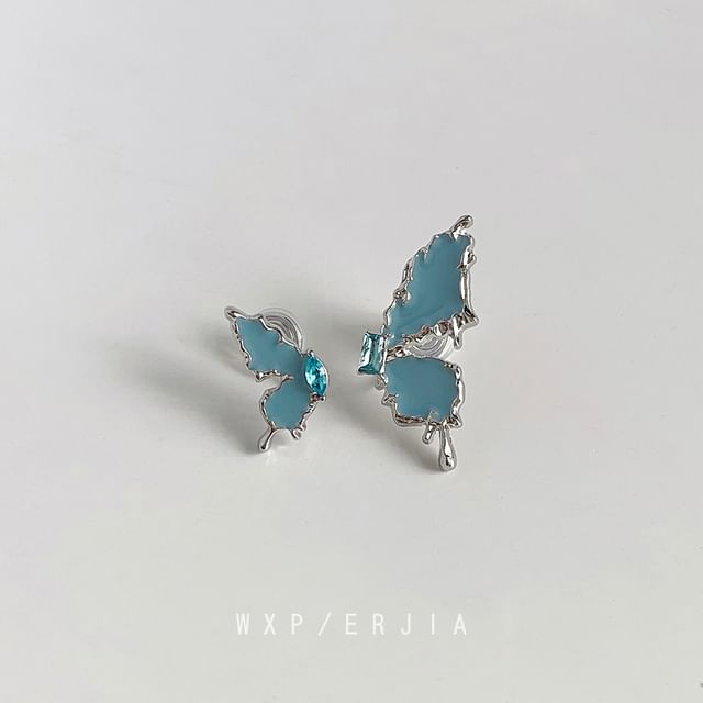 Cuff Rhinestone Asymmetrical Butterfly Ear Alloy