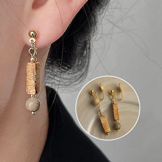 Faux Gemstone Ear Alloy Dangle Cuff Asymmetrical