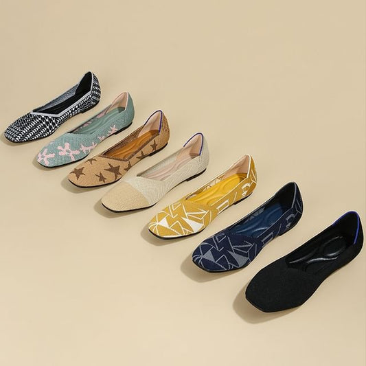 Square Woven Flats Toe