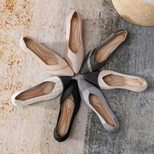 Pumps Woven Pointed Wedge-Heel