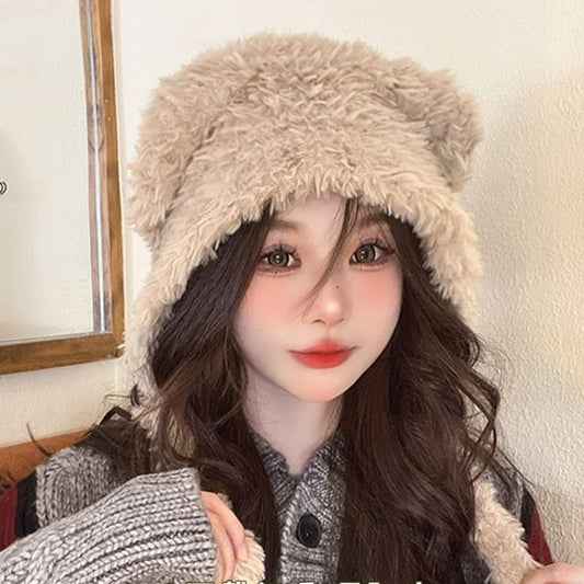 Bear Hat Fluffy Ear Earflap