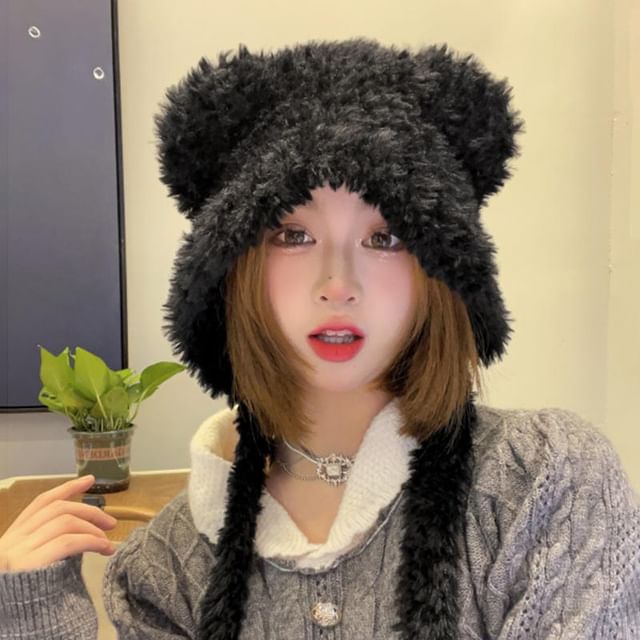 Bear Hat Fluffy Ear Earflap
