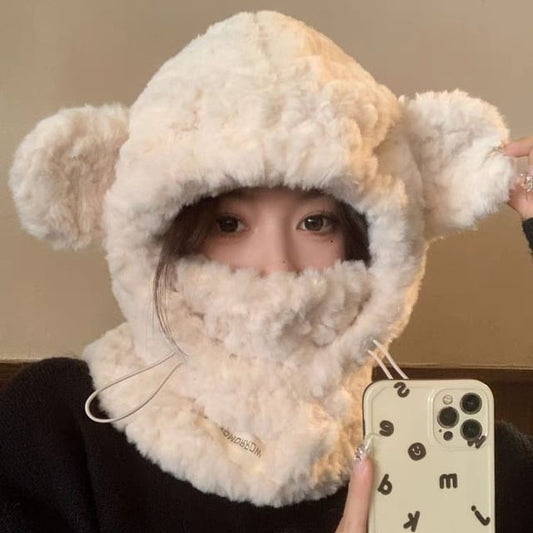Ear Fleece Hat Trapper Bear