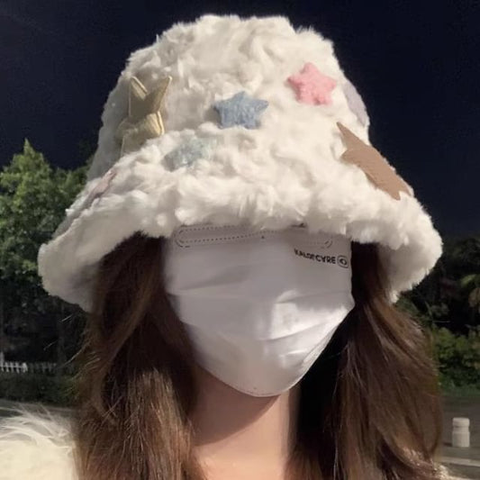 Hat Applique Bucket Fleece Star