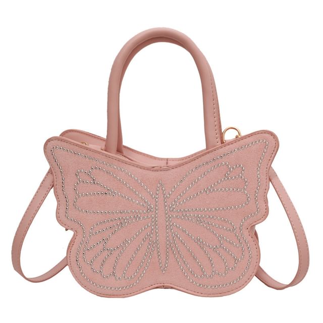 Butterfly Studded Crossbody Bag