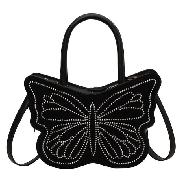 Butterfly Studded Crossbody Bag