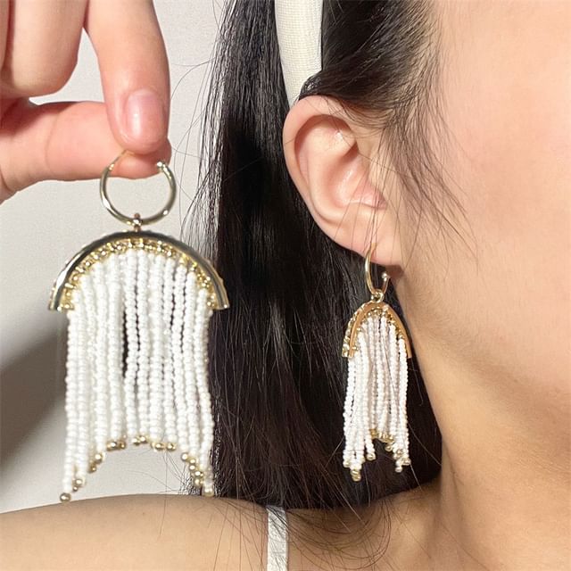 Beaded Fringed Earring