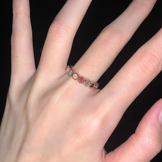 Ring Gemstone Faux Open