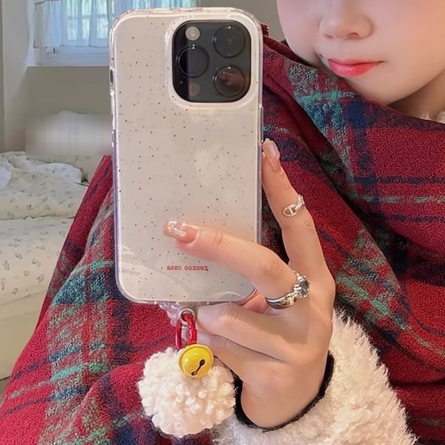 Case Phone Splattered Bell Pom