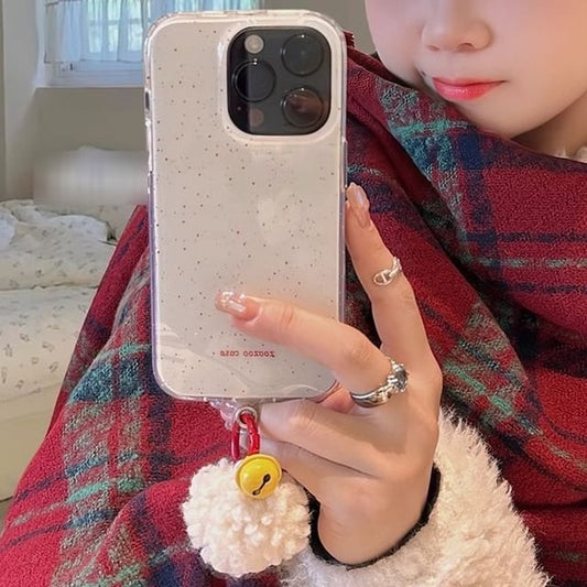 Case Phone Splattered Bell Pom