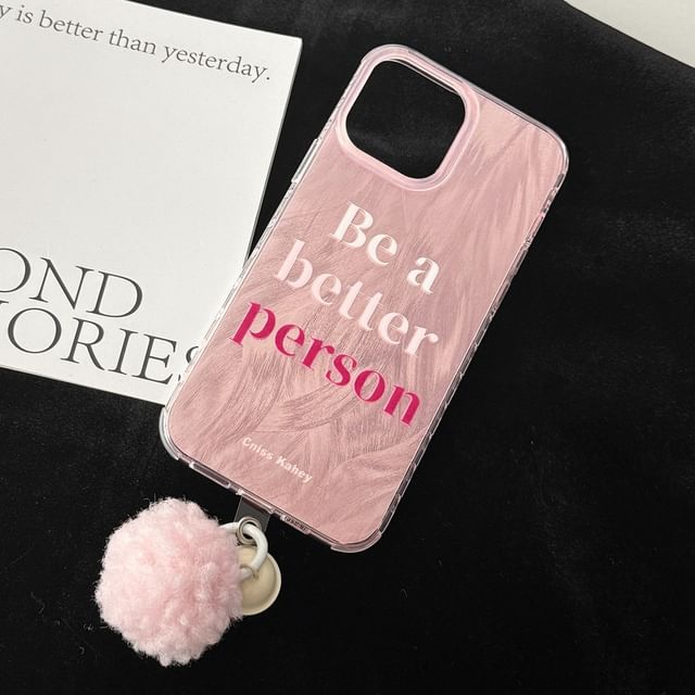 Phone Lettering Pom Bell Case