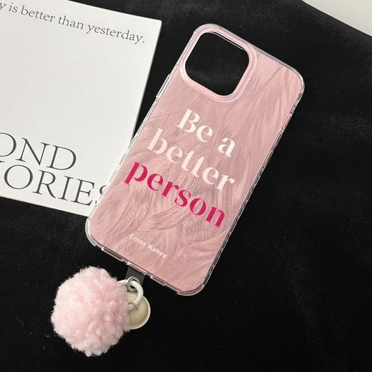 Phone Lettering Pom Bell Case