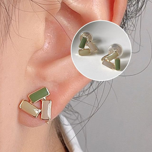 Geometric Glaze Earring Clip-On