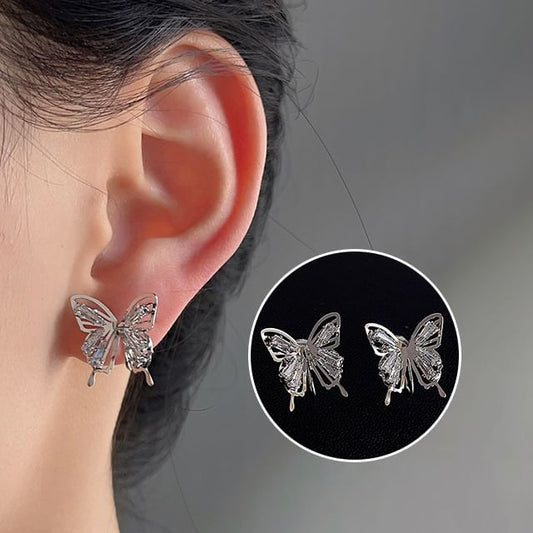Butterfly Earring Clip-On Rhinestone