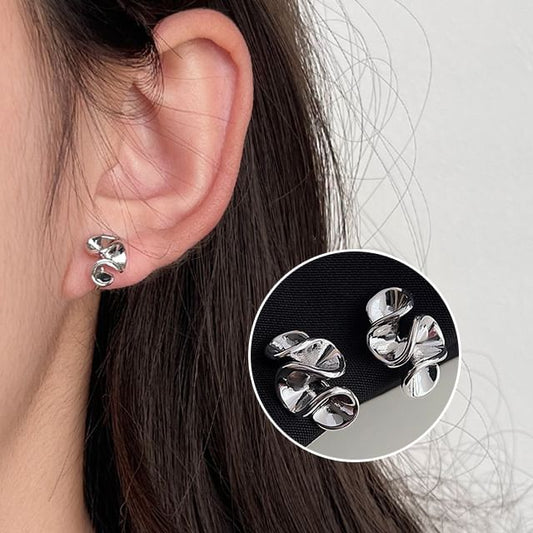 Clip-On Ruffle Earring