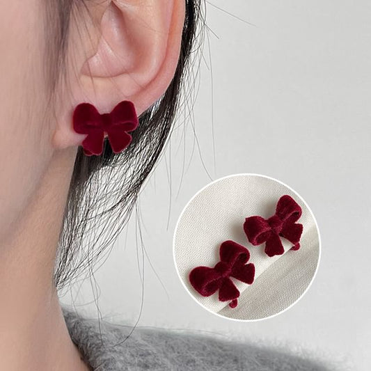 Clip-On Bow Earring Velvet