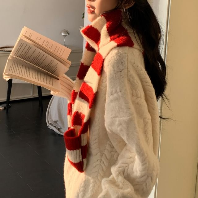 Scarf Knit Light Striped