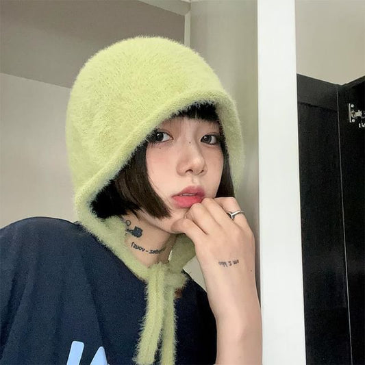 Cloche Knit Plain Hat