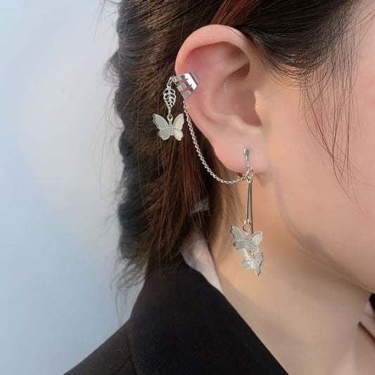 Bow with Clip-On Drop Cuff / Earring Ear