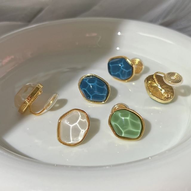 Ear Faux Cuff Gemstone Alloy Irregular