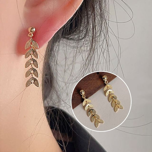 Dangle Leaf Earring Alloy