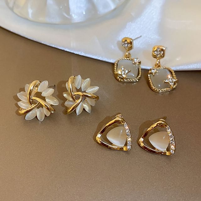 Earring Drop / Gemstone Faux Stud