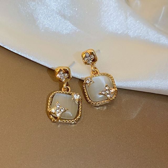 Earring Drop / Gemstone Faux Stud