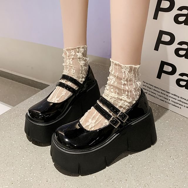 Shoes Platform Jane Mary Plain
