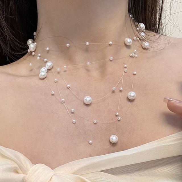 Pearl Layered Faux Choker