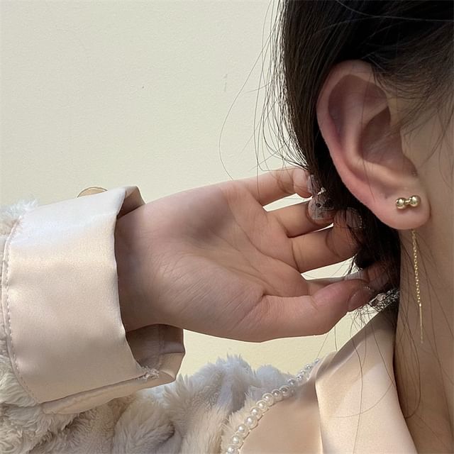 Threader Earring Bead Alloy