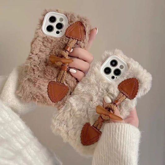 Chenille Button Phone Case Toggle