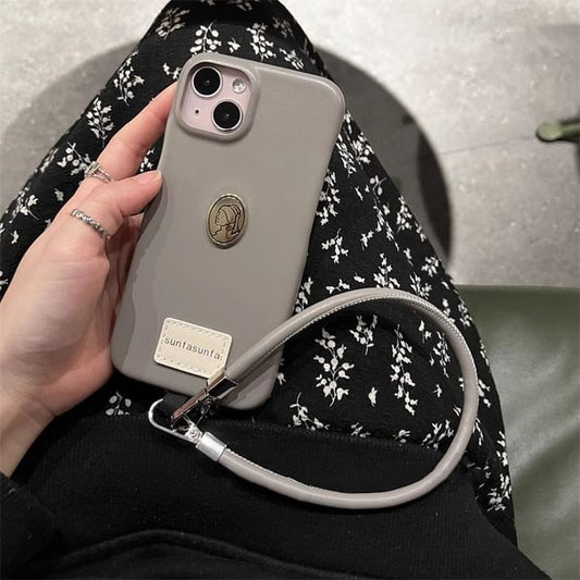 Faux Metal Case Leather Phone Plate
