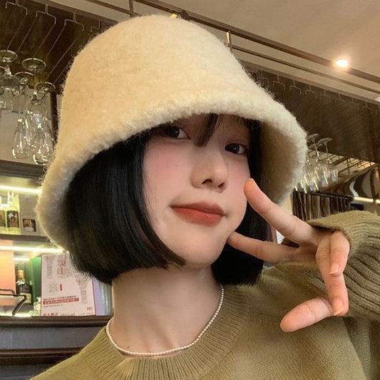 Hat Cloche Plain Wool