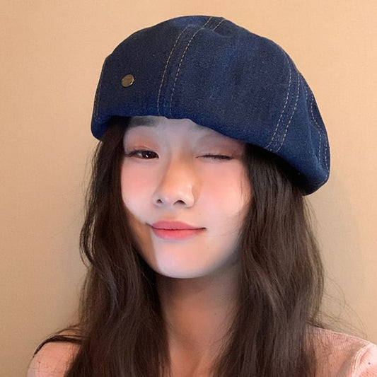 Hat Denim Beret