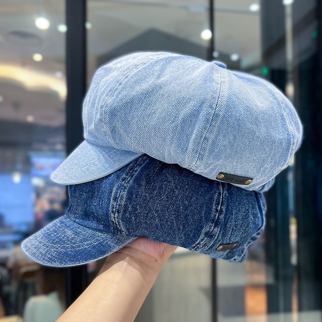 Newsboy Washed Denim Cap