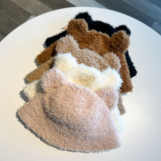 Cloche Bear Fleece Hat Ear