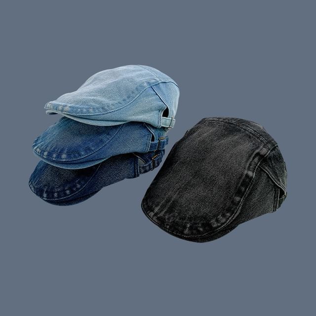 Flat Denim Cap Washed