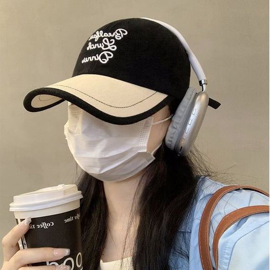 Embroidered Cap Lettering Baseball Two Tone