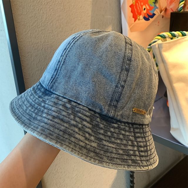 Washed Hat Bucket Denim