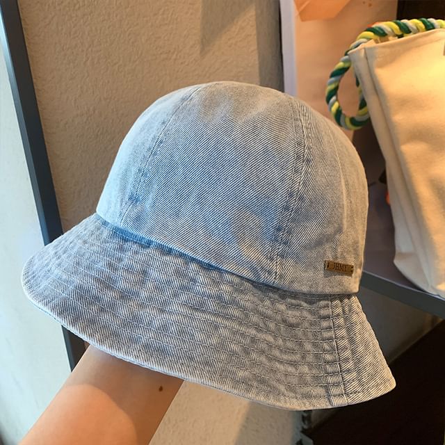 Washed Hat Bucket Denim