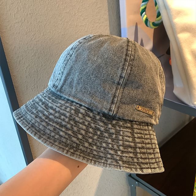 Washed Hat Bucket Denim