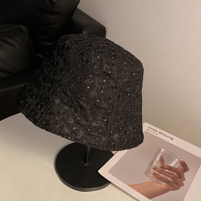 Bucket Embroidered Floral Hat