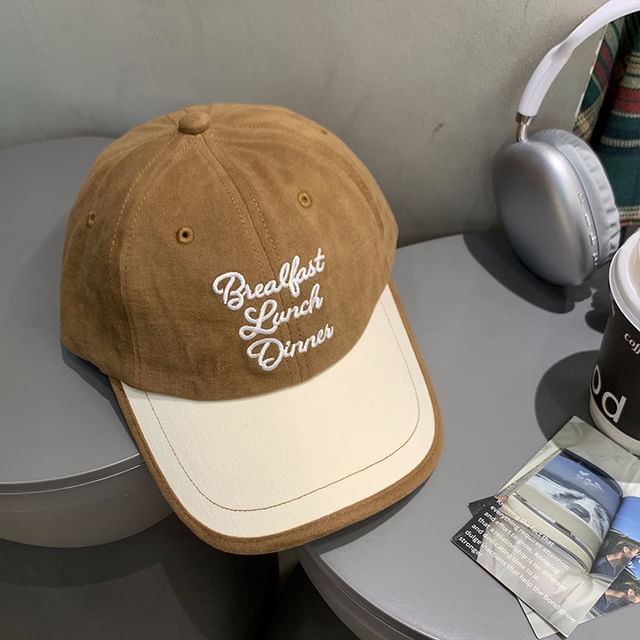 Embroidered Cap Lettering Baseball Two Tone